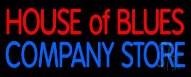 Red House Of Blues Blue Company Store Neon Sign