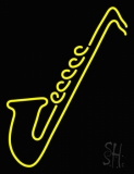 Red Saxophone Neon Sign