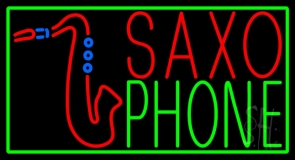 Saxophone With Musical Note Neon Sign