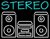 Stereo System Neon Sign