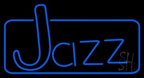Turquoise Jazz With Border Neon Sign