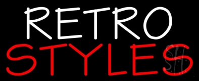 White Retro Red Styles Neon Sign