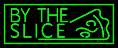 Green By The Slice Neon Sign