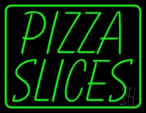 Green Pizza Slices Neon Sign