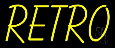 Yellow Retro Neon Sign