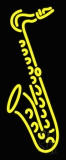 Yellow Saxophone Neon Sign