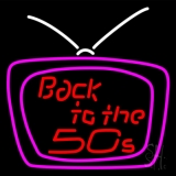 Back To The 50s Television Neon Sign