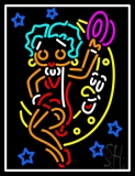 Betty Boop With Moon Neon Sign