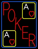 Block Poker Neon Sign