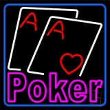 Cards Pink Poker Neon Sign