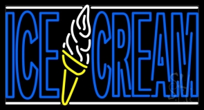 Ice Cream Cone In Between Neon Sign