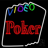 Multi Color Video Poker Neon Sign