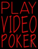 Play Video Poker Neon Sign