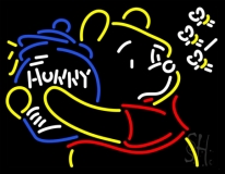 Pooh Loves Honey Neon Sign