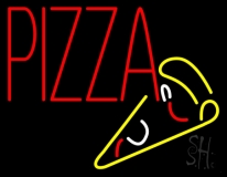 Pizza Slice Logo Neon Sign