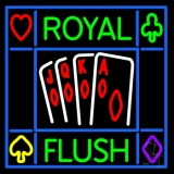 Royal Flush Poker Casino Neon Sign