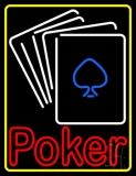 White Cards Poker Neon Sign