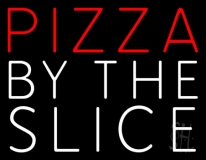 Red Pizza By The Slice Neon Sign