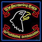 Airborne Division Screaming Eagle With Blue Border Neon Sign
