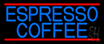 Blue Espresso Coffee Neon Sign