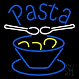 Blue Pasta With Bowl Neon Sign