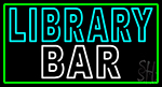 Double Stroke Library Bar Neon Sign