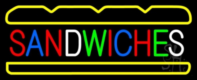 Multi Colored Sandwiches Neon Sign