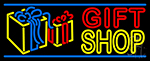 Double Stroke Gift Shop With Gifts Logo Neon Sign