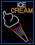Fancy Ice Cream Cone Neon Sign