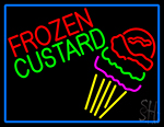 Frozen Custard With Logo Neon Sign