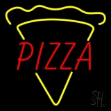 Pizza With Pizza Slice Neon Sign