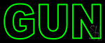 Green Gun Neon Sign