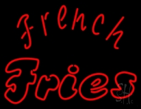 Red French Fries Neon Sign