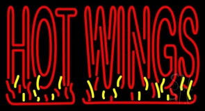 Red Hot Wings Neon Sign