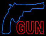 Gun With Logo Neon Sign
