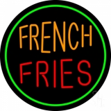 Round French Fries Neon Sign