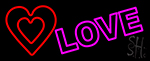 Love With Heart Neon Sign