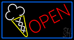 Open Ice Cream Open Neon Sign