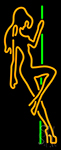 Pole Dance Girl Strip Club Neon Sign