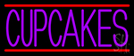 Purple Cupcakes With Cupcake In Between Neon Sign