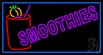 Purple Double Stroke Smoothies Neon Sign