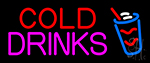 Rectangle Cold Drinks Neon Sign