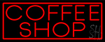 Red Coffee Shop With Red Border Neon Sign