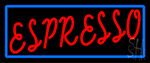 Red Espresso With Blue Line Neon Sign