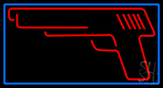 Red Gun Logo Neon Sign