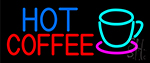 Red Hot Coffee With Cup Neon Sign