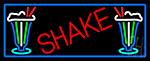 Red Shakes With Glass Neon Sign