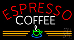 Round Espresso Coffee Neon Sign