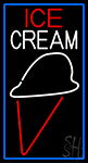 Simple Ice Cream Cone Neon Sign