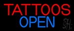 Tattoos Open Neon Sign